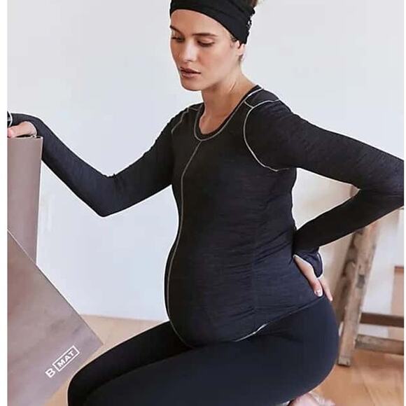 FP Movement x Hatch NWT Right On Run Black Layer Maternity Long Sleeve Top - Picture 1 of 11
